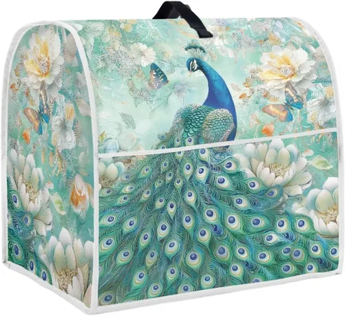 Miniatura 9 de Talayituse Beach Turtle Starfish Print Stand Mixer Cover for 4.5-5 Quarts Kitchen Aid, Washable Mixer Dust Cover with Handle and Pocket Kitchen