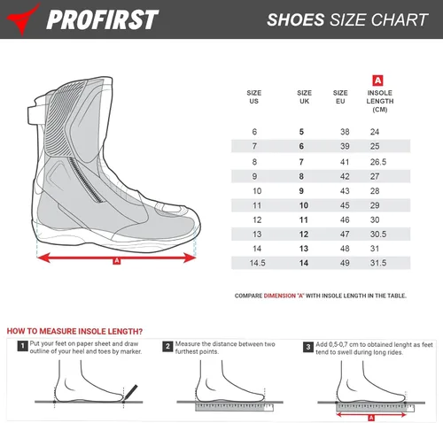 Miniatura 6 de PROFIRST Botas de moto impermeables para motocicleta, blindadas cortas al tobillo, protección contra choques, protección cómoda, carreras, touring