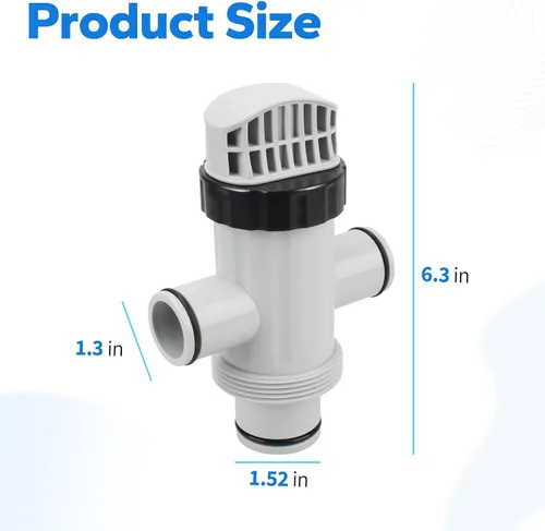 Miniatura 3 de 11872 Válvula de émbolo de manguera doble dividida y válvula de émbolo compatible con accesorio de pieza de piscina de repuesto Intex, accesorio