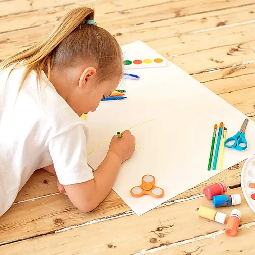 Miniatura 9 de Rollo de papel de caballete Joyooss 18" x 984" (82'), Papel de dibujo para artes y manualidades, Rollo de papel para pintar caballete para niños