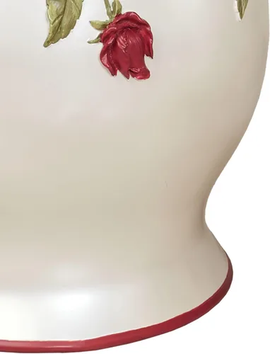 Miniatura 5 de Touch of Class Vining Rose Wastebasket Pearl