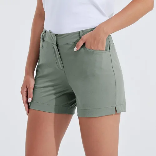 Miniatura 36 de Willit Pantalones cortos de golf de 4.5 pulgadas para mujer, de secado rápido, casuales, con bolsillos, resistentes al agua