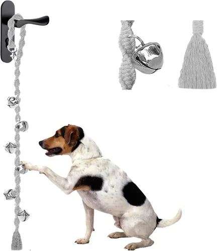 Miniatura 17 de Campanas de Perro para Salir al Aire Libre y Entrenamiento de Orinal para Cachorros, Campana de Puerta de Perro Ajustable para Ir al Baño, Hecho a