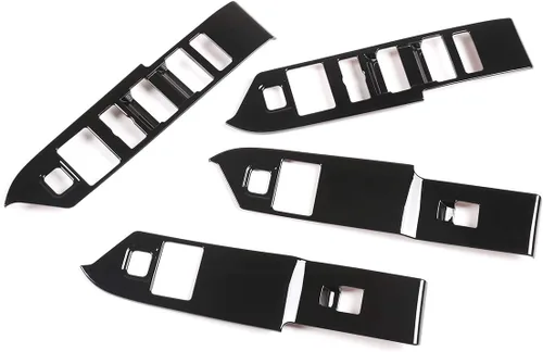 Miniatura 7 de Cubierta de plástico ABS para interruptor de elevación de ventana interior de automóvil para Land Rover Defender 110 2020 (negro brillante)