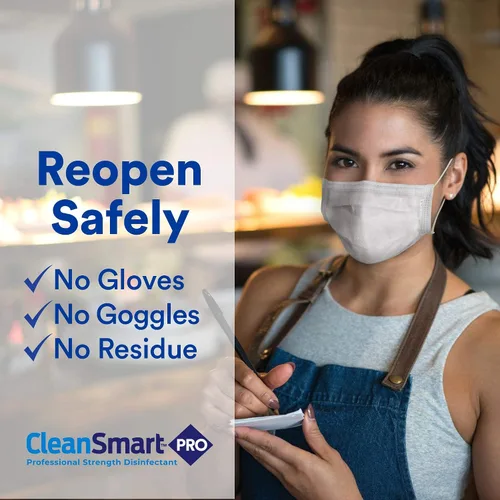 Miniatura 2 de CleanSmart Desinfectante hospitalario, mata el 99.9% de los virus y bacterias, tecnología de ácido hipocloroso, registrado por la EPA, 23 oz
