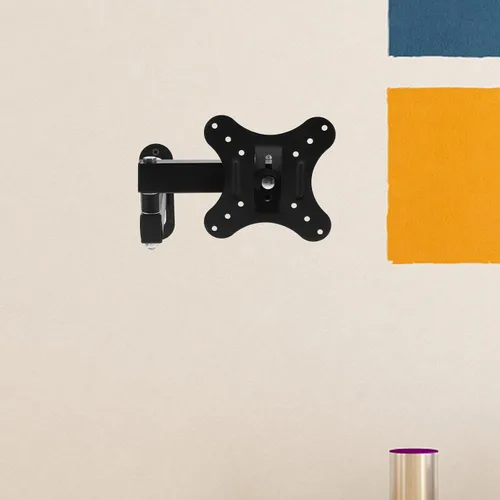 Miniatura 9 de Soporte de pared para monitor ajustable para pantallas de TV retráctil con soporte estable y función giratoria de inclinación, soporte de TV que