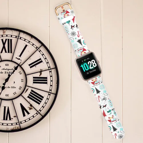 Miniatura 6 de ViCRiOR Bandas compatibles con ID205L Smart Watch, 0.79 pulgadas de liberación rápida de silicona suave sin decoloración, patrón impreso floral