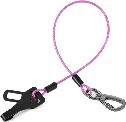 Miniatura 6 de Arnés de cinturón de seguridad de automóvil 3 en 1 para perro, cinturón de seguridad de acero a prueba de mordeduras con hebilla y clip de alta