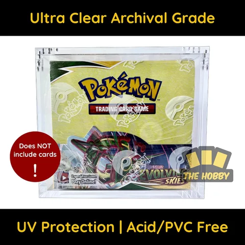 Miniatura 3 de Funda acrílica de lujo compatible con cajas de refuerzo de Pokémon ingleses, magnética, fácil carga superior, protección gruesa de 0.236 pulgadas