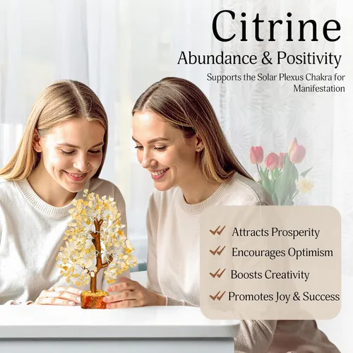 Miniatura 3 de Árbol de cristal de citrino - Decoración de feng shui - Árbol de los chakras - Artículos espirituales - Decoración del hogar - Árbol de piedras