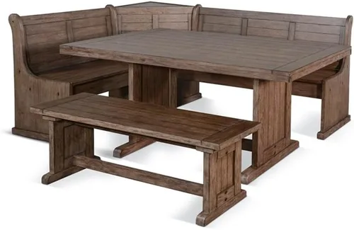 Miniatura 7 de Sunny Designs Juego de rincón de desayuno de madera maciza (gris alpino)