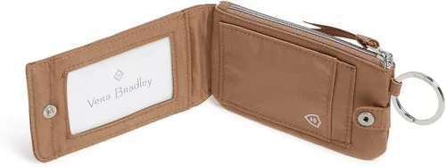 Miniatura 8 de Cartera de lujo de sarga con cremallera y protección RFID para mujer