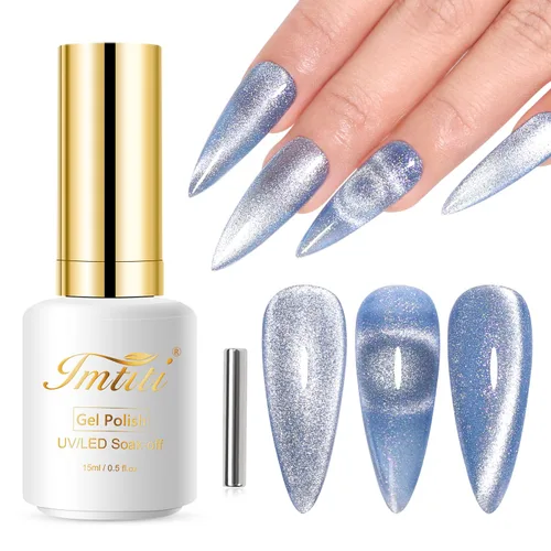 Miniatura 16 de Esmalte de uñas de gel con purpurina, 0.5 fl oz, color rosa brillante, de remojo, con LED, UV, kit de esmalte de uñas de gel para manicura en salón