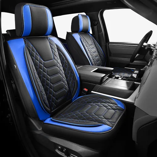 Miniatura 17 de FREESOO Juego completo de fundas de asiento Tundra 2014-2021, aptas para Toyota Tundra Crewmax Cab, fundas de asiento de camión personalizadas
