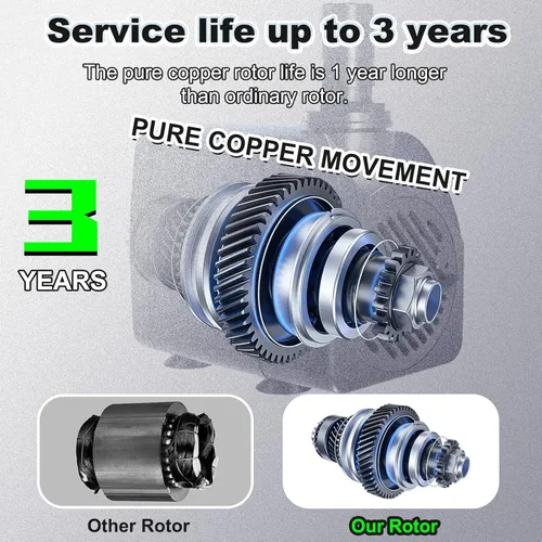 Miniatura 4 de SongLong Bomba de agua ultra silenciosa de 25 W 400 GPH de 10 pies con tubo, protección contra sobrecalentamiento, perfecta para fuentes pequeñas