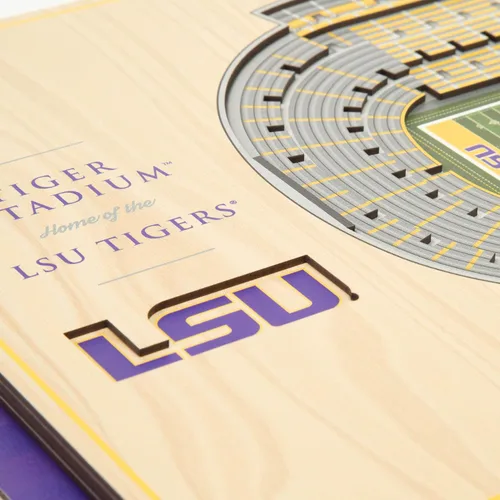 Miniatura 4 de YouTheFan NCAA LSU Tigers Arte de Pared 3D StadiumView de 5 Capas - Tiger Stadium