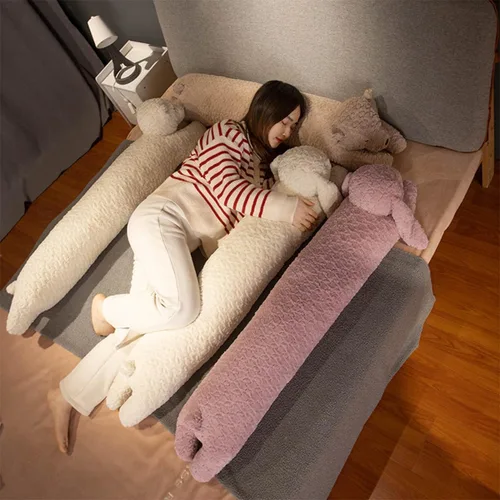 Miniatura 8 de Almohada de felpa de oso – Animal de peluche – Almohada de felpa larga de oso de 35 pulgadas – Regalo de cumpleaños, Navidad, Día de San Valentín