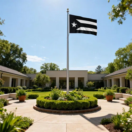 Miniatura 5 de Bandera negra de Puerto Rico, poliéster de 3 x 5 pies, perfecta para hogares, eventos, desfiles, protestas, etc. (negro)