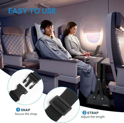 Miniatura 5 de 2 Pack Foot Hammock for Plane Travel with Comfortable No Clashing Base, Portable Foot Rest Made with Premium Memory Foam, Airplane Footrest Travel