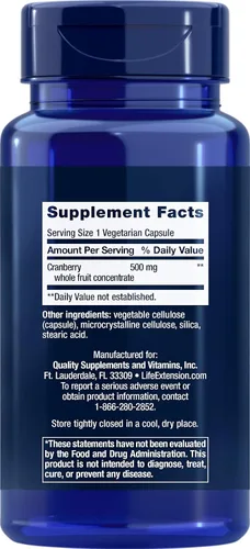 Miniatura 2 de Life Extension Cran-Max®, 500 mg, concentrado de fruta entera de arándano, promueve la salud del tracto urinario con potentes antioxidantes, sin