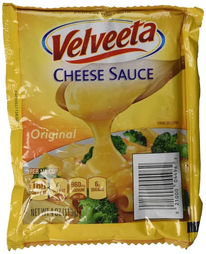 Nuevo lote de 4 bolsas de salsa de queso VELVEETA Toppers (cuatro bolsas de -1/4 libra). Uso para verduras, papas fritas, fondue, pasta y más