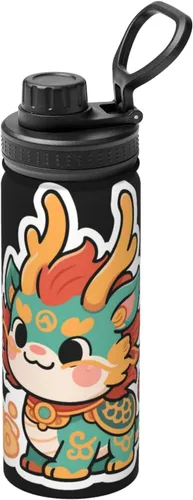 Miniatura 11 de Abstract flowers Printed Insulated Water Bottle, 18oz Stainless Steel Funny Travel Mug, Leakproof Hot & Cold for Sports, Gym, Hiking