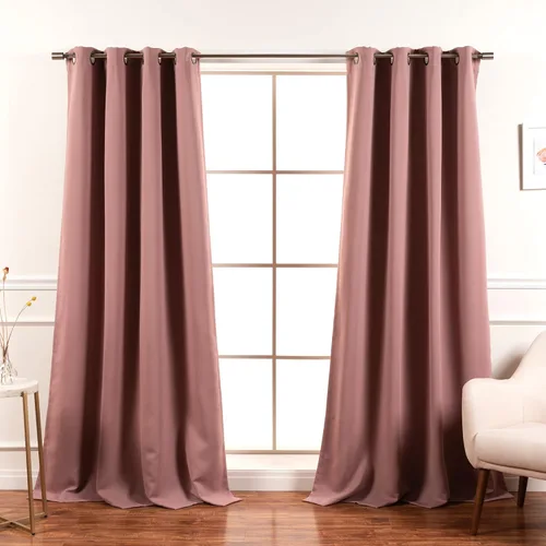 Miniatura 31 de Best Home Fashion Cortinas Opacas 2 Paneles - Tratamiento de Ventana con Aislamiento Térmico Premium Cortinas Opacas para Dormitorio - Parte Castaño