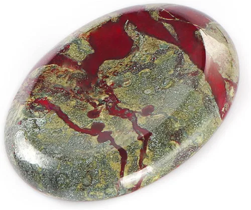 Miniatura 16 de Artistone Juego de 2 piedras de sangre africanas para el pulgar, piedras curativas naturales pulidas para chakras, para aliviar el estrés