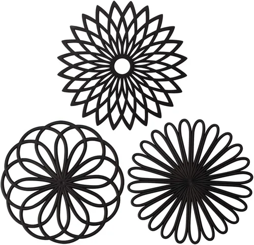 ME.FAN Salvamanteles de silicona – Almohadillas calientes de cocina para ollas y platos – Salvamanteles aislados para tetera – Flexible, duradero y