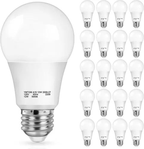 Miniatura 12 de SHINE HAI - Bombillas LED de anochecer a amanecer con sensor, A19 12W, bombillas de encendido y apagado automático, 1200 lúmenes, base E26, blanco