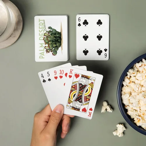 Miniatura 2 de Lantern Press Palm Desert, California, cactus tuna (52 cartas de juego, baraja de cartas de tamaño póquer con comodines)