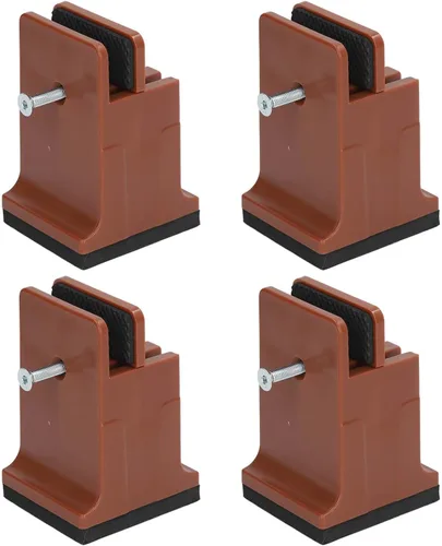 Miniatura 10 de Dioche Elevadores de muebles de 3.4 pulgadas, 4 piezas ajustables con abrazadera de tornillo, elevadores de sofá de cama resistentes para ajuste