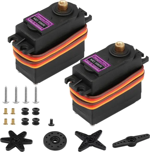 Miniatura 8 de 6PCS MG995 55g Servo RC Servos Digital de Alta Velocidad Torque Servo Motor Engranaje Metálico Servo Impermeable para Futaba JR RC Coche Avión