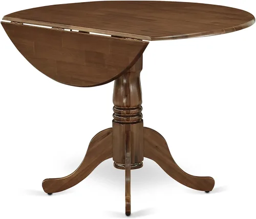 Miniatura 5 de East West Furniture DLGA3-AWA-03 - Juego de mesa de comedor de 3 piezas que contiene una mesa de cocina redonda con gotas y 2 sillas Parson, 42 x 42
