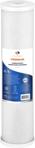 Miniatura 22 de Aquaboon Cartucho de repuesto de filtro de agua para toda la casa, 5 micrones, 20 x 4,5, reducción de cloro para sistema de filtración de agua de 1
