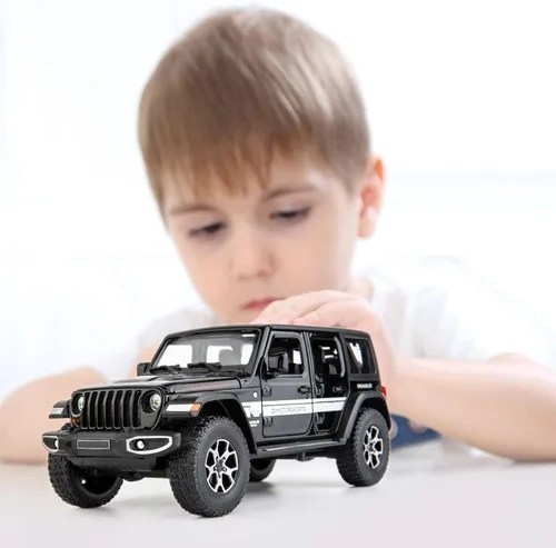 Miniatura 6 de BDTCTK Off-Road 7 puertas para Wrangler modelo de auto de juguete fundido a presión, vehículo de aleación de metal a escala 1/22 para niños, niñas