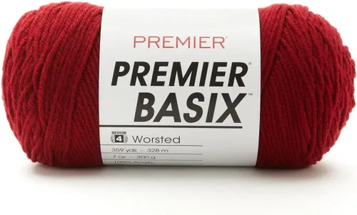 Miniatura 10 de Premier Yarns Basix, hilo de estambre sólido, hecho de acrílico, hilo ideal para ganchillo y tejer, Pecan, 359 yardas 1115-35 Pecan