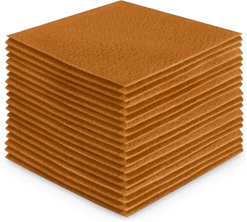 Miniatura 117 de FabricLA Hojas de fieltro acrílico para manualidades, cuadrados de fieltro precortados suaves de 4 x 4 pulgadas (3.9 in x 3.9 in), utiliza hojas