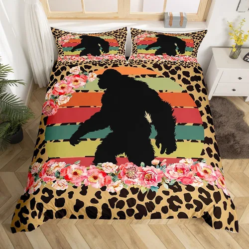 Miniatura 30 de Manfei Juego de funda de edredón occidental, tamaño individual, juego de ropa de cama de caballo de vaquero de 2 piezas, funda de edredón de cactus
