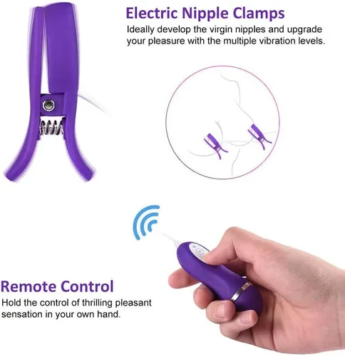 Miniatura 3 de Pezón Vibrador Pezón Juguete Clip 10 Frecuencia Vibración Mama Clip Masajeador de Mama Mujer Adulto Erótico Sexo Productos