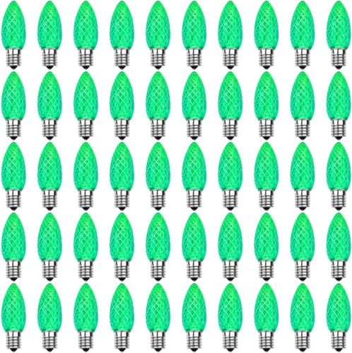 Miniatura 13 de Meconard Bombillas LED C9 de repuesto para Navidad, bombillas LED inastillables C9 para luces de Navidad para interiores y exteriores, base