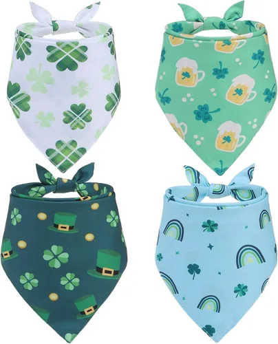 Miniatura 17 de EXPAWLORER Bandanas de Halloween para perro, paquete de 4 bandanas reversibles para perros para disfraz de niños y niñas, bufandas triangulares