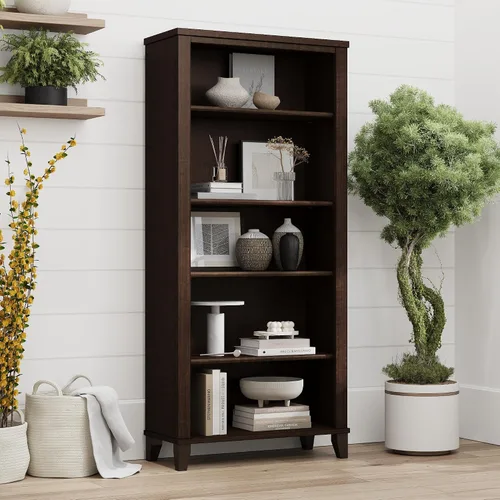 Miniatura 2 de Bush Furniture Somerset - Estantería alta de 5 niveles en acabado cereza moca