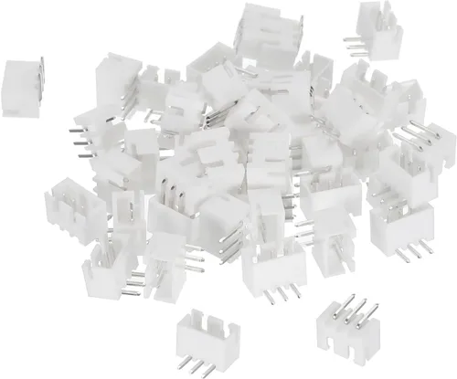 Miniatura 8 de MECCANIXITY Conector de 0.100 in, adaptador macho de 4 pines, cabezal de clavija de ángulo recto, enchufe blanco para conexión de cable a placa