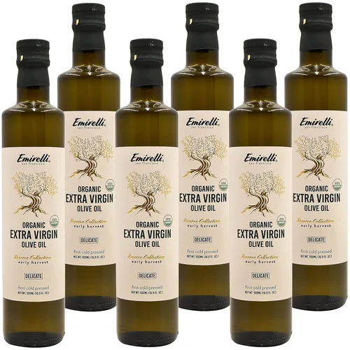 Miniatura 9 de Emirelli Aceite de oliva virgen extra orgánico, certificado por USDA, rico en polifenoles, primer prensado en frío, cosecha temprana, sabor suave
