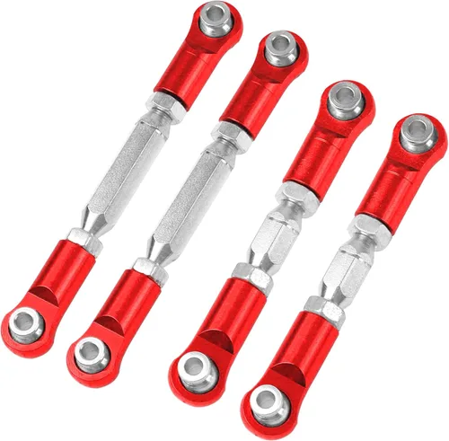 Miniatura 3 de Tensores de metal para varilla, enlaces de dirección, varillas de acoplamiento compatibles con Arrma Granite 4X4 Senton 4X4 Mega550 1/10 RC Car Rojo