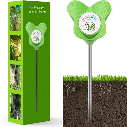 UNIWA Medidor de humedad del suelo, medidor de agua para plantas de casa y plantas en macetas de interior, monitor de humedad del suelo para jardín,
