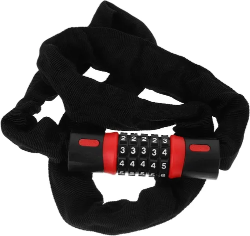 Healifty Carbon Steel Bike Chain Lock Digit Password Anti-Theft Security for Bicycle Mountain Bike Electric Scooter and Portable Lock for Outdoor