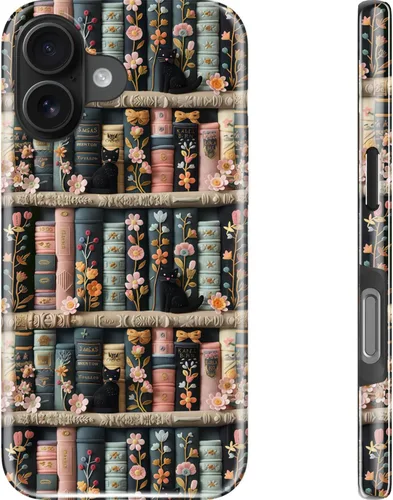 Miniatura 52 de Goodon para iPhone 17 Pro, Funda Estética de Gato Negro y Niña Naranja, Compatible con Magsafe, Funda Protectora Retro Única y Moderna de Silicona