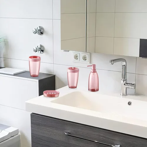 Miniatura 4 de iMucci Juego de accesorios de baño de 5 piezas, juego de baño de mar, soporte para cepillos de dientes, taza para cepillos de dientes, dispensador